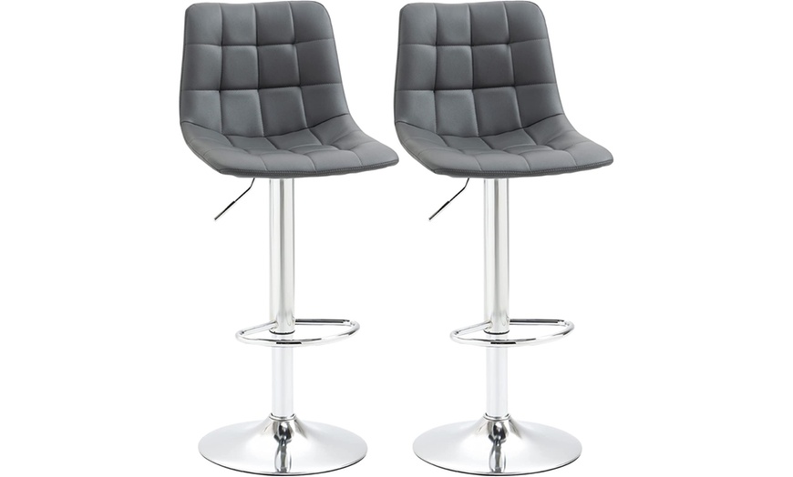 Image 7: HomCom Set of Two Bar Stools