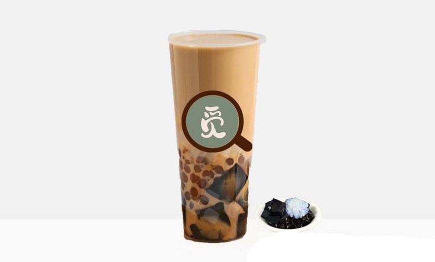 Image 1: Bubble tea o bebida de café con bagel o tostada para 2 o 4 personas