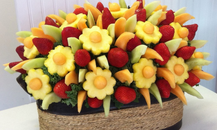 Fruit Arrangement Course - Adam and Eve Fruit Bouquets | Groupon