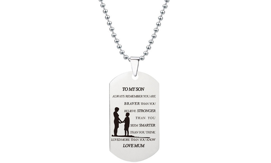 Image 6: Parent to Child Engraved Tag Necklace