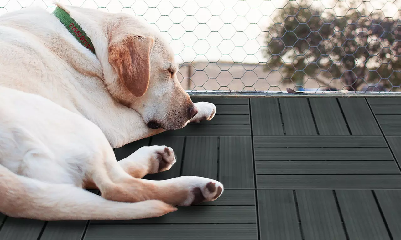 33-Pack WPC Decking Tiles Grey