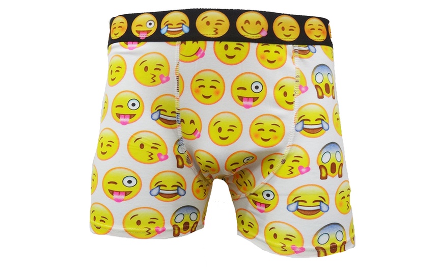 Image 5: Six-Pack Smiley Emoji Boxers