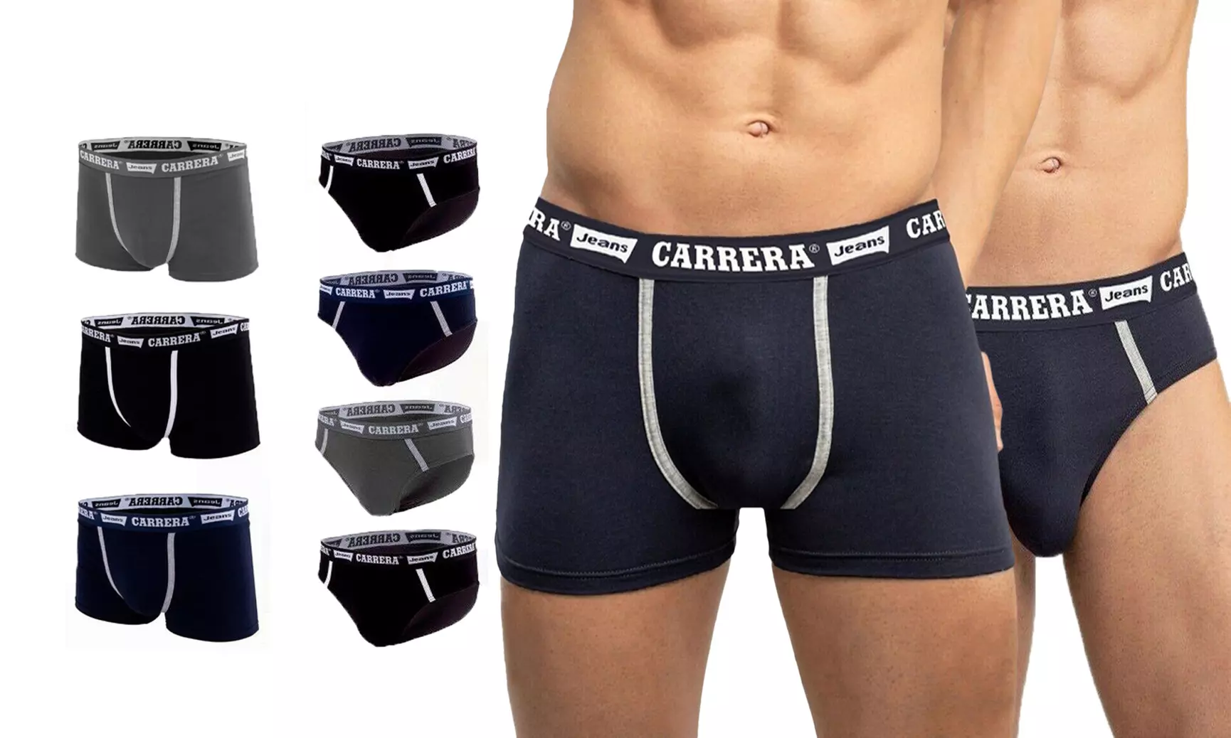Fino a 12 boxer o slip Carrera da uomo in cotone bioelastico