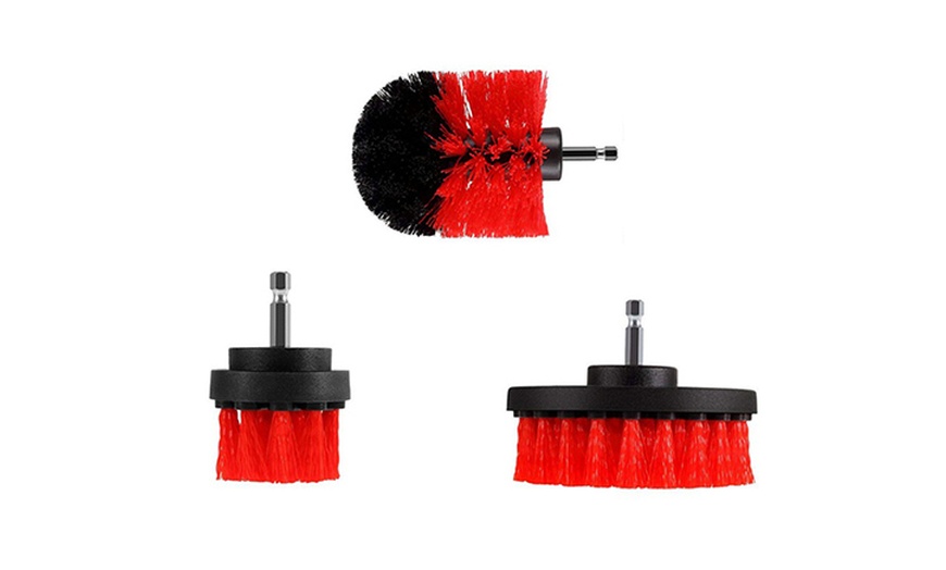 Image 11: Cleaning Solution with Power Scrubber Cleaning Drill Brushes Set