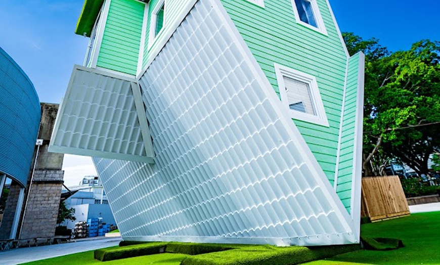 Image 2: Enjoy Australia’s Only Inverted House with Vibrant Optical Illusions!