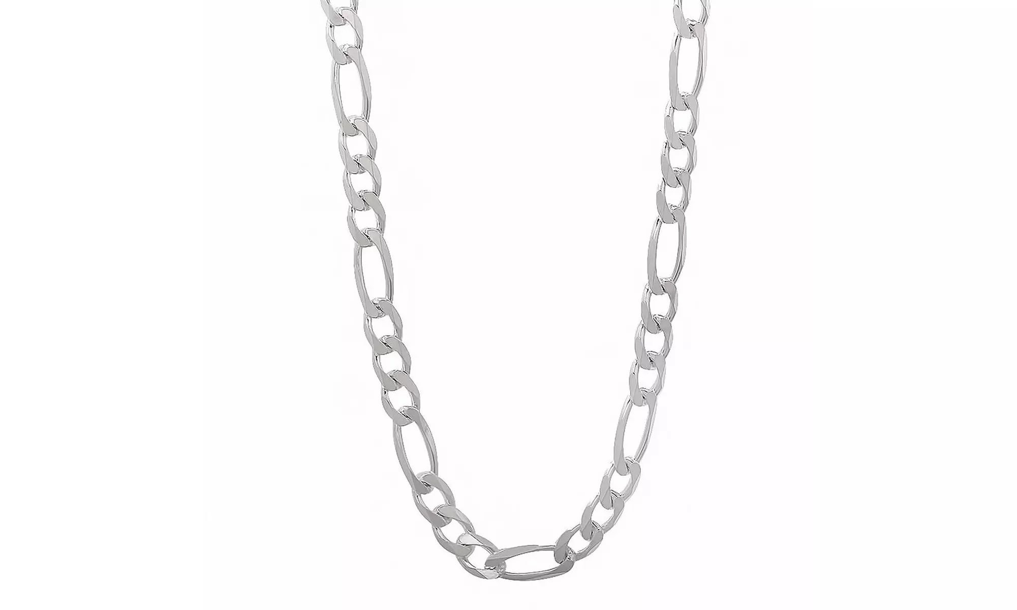 3.9mm - 10.4mm Italian Sterling Silver Figaro Chain - Primary Image