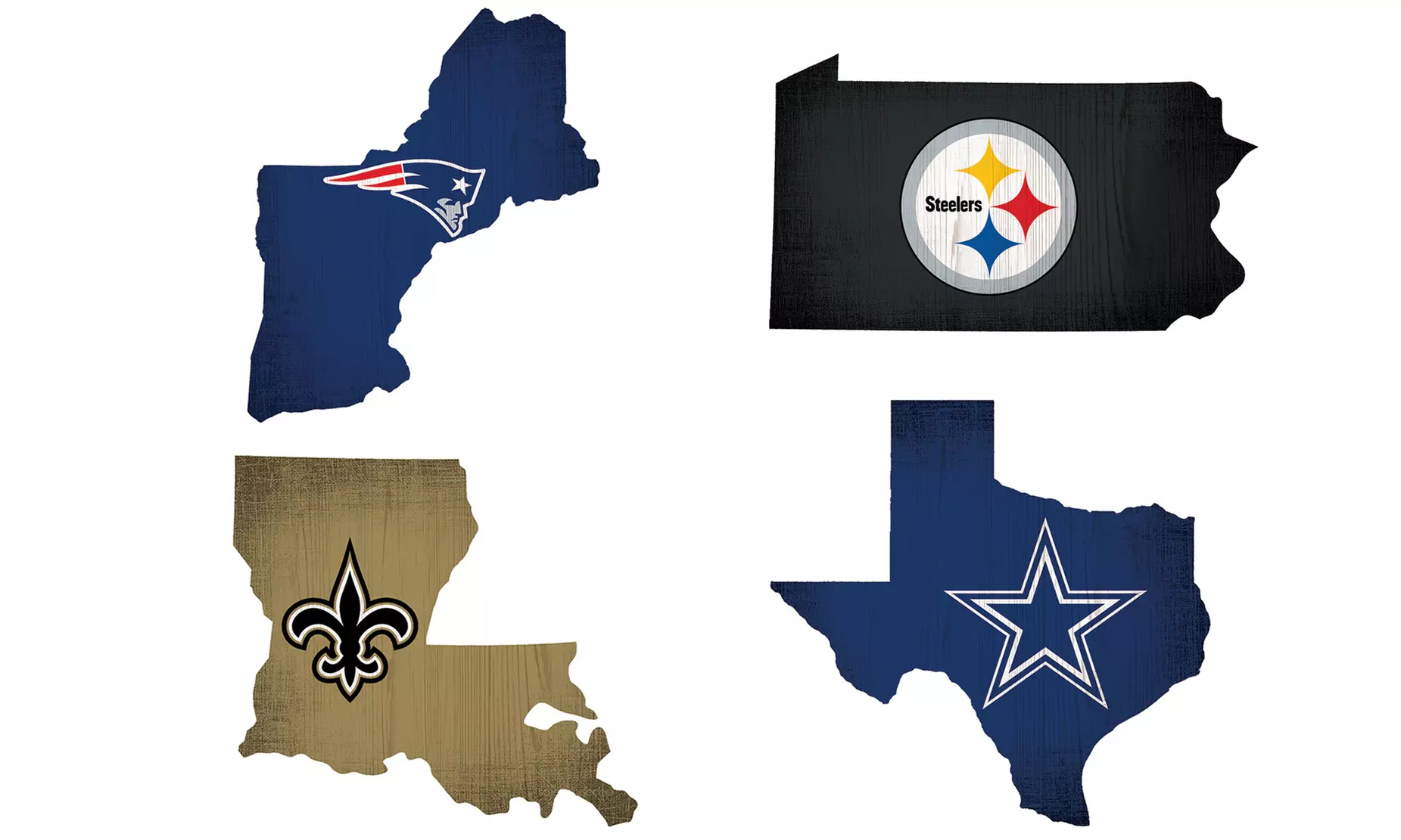Fan Creations NFL 12" x 12" Team Logo State Signs - Primary Image