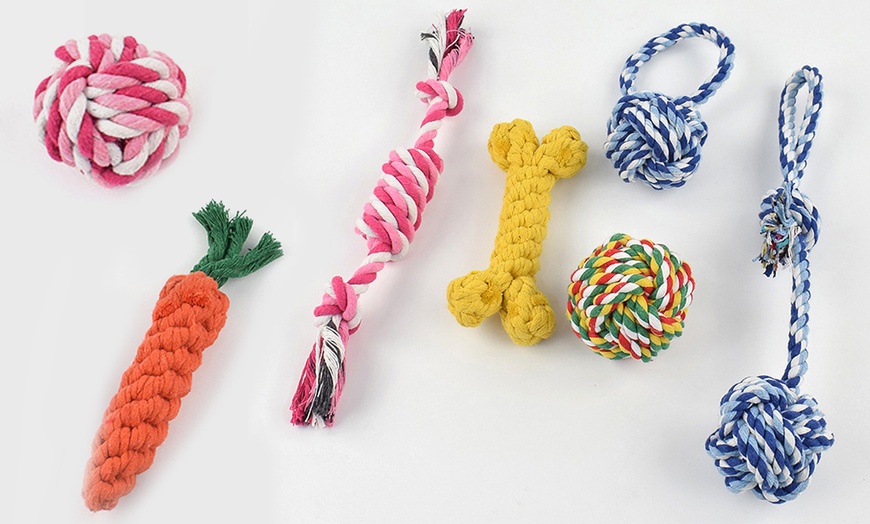 Image 1: Pet Rope Toy Set