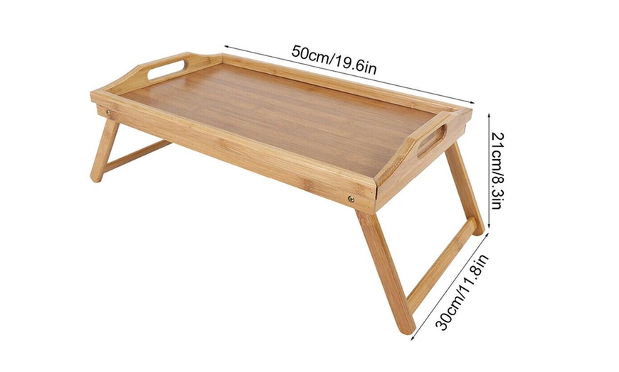 Image 12: Bamboo Folding Table