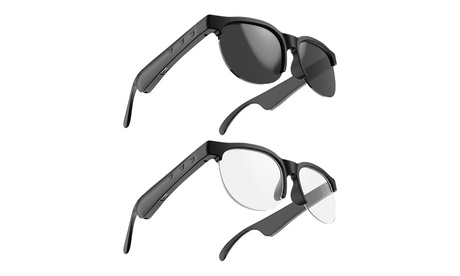 groupon Lunettes audio sans fil Smartaudio Bluetooth 5.4 ,Transparent