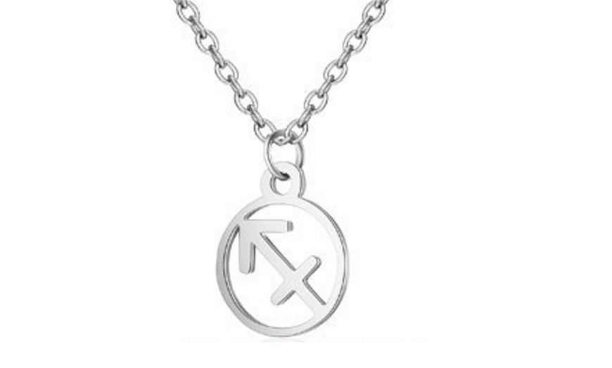 Image 18: Collier astrologique en acier inoxydable, doré ou argent