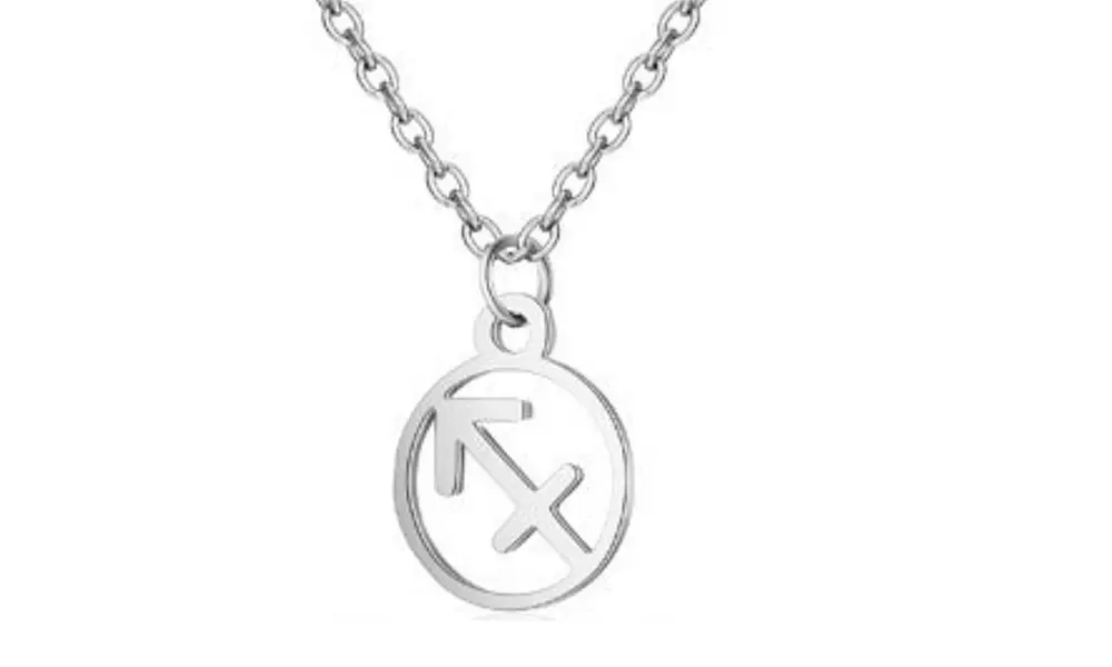 Collier astrologique en acier inoxydable, doré ou argent
