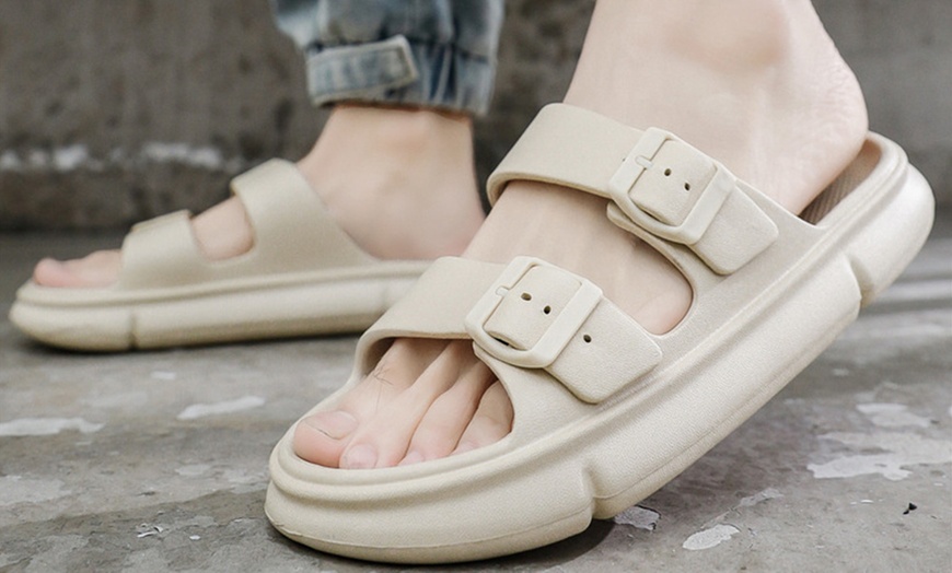 Image 5: Unisex Double Buckle Slides