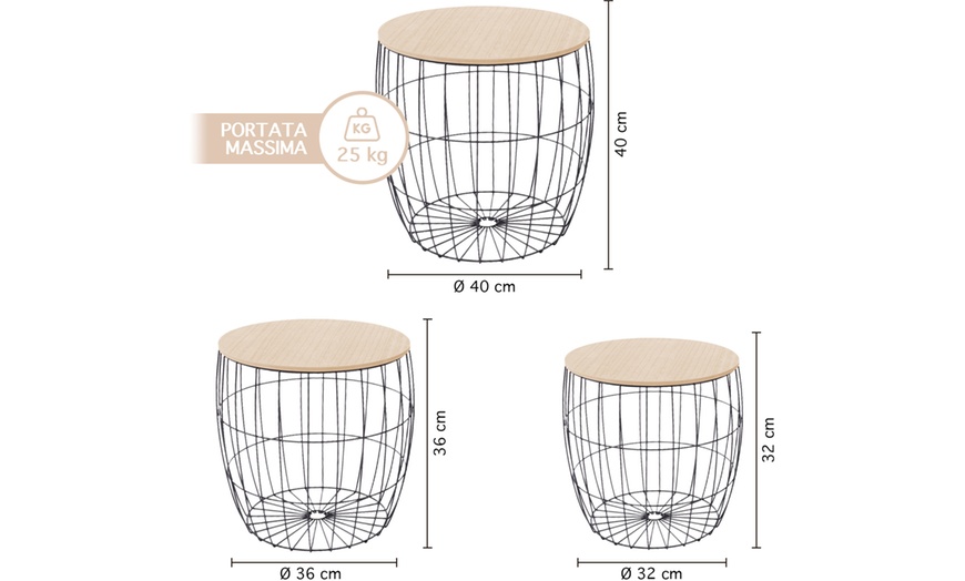 Image 8: Set de 3 tables basses pour le salon