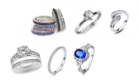 Anelli Anelli con cristalli di Swarovski®, angento 925 e zirconi disponibili in vari modelli, colori e misure