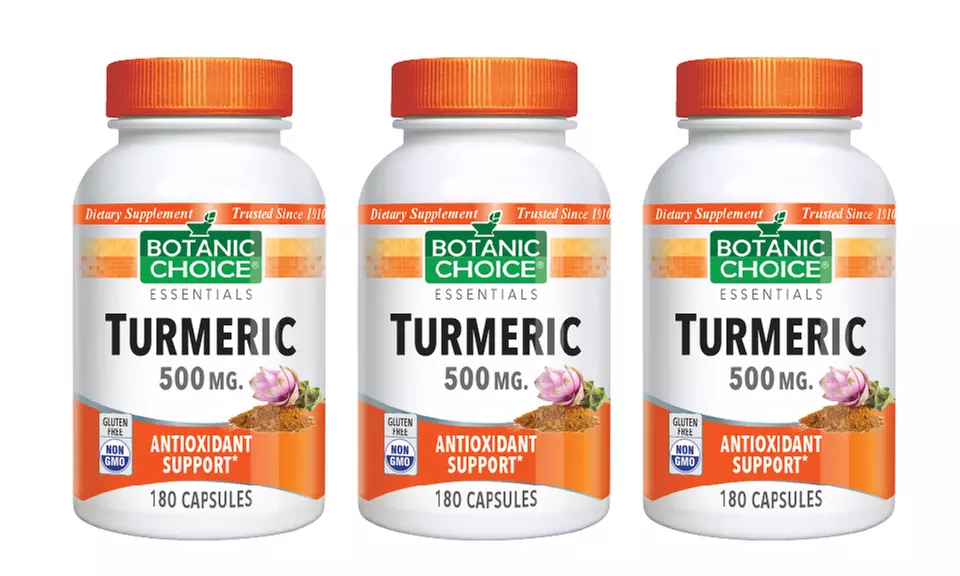 Botanic Choice Turmeric 500 mg Antioxidant Support (180-Count) (1-, 2-, or 3-Pack) - Primary Image
