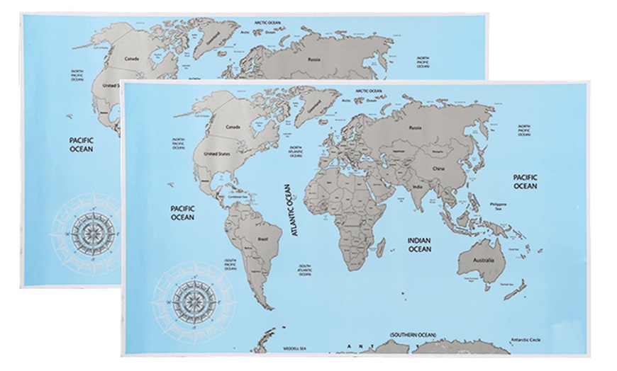 Image 5: 1 ou 2 cartes du monde à gratter