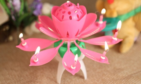 1 o 2 candele rotanti musicali per torte