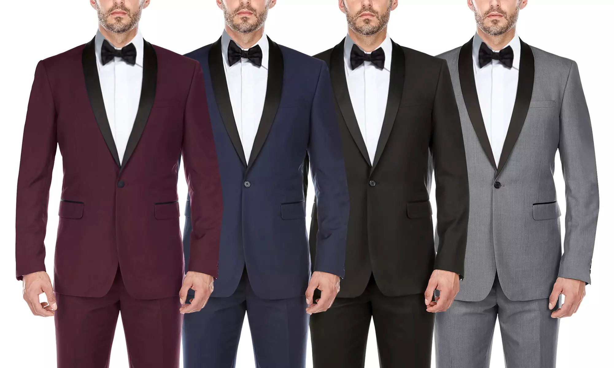 Verno Men's Slim-Fit Shawl-Lapel Tuxedo (2-Piece; Sizes 36-48) - Primary Image