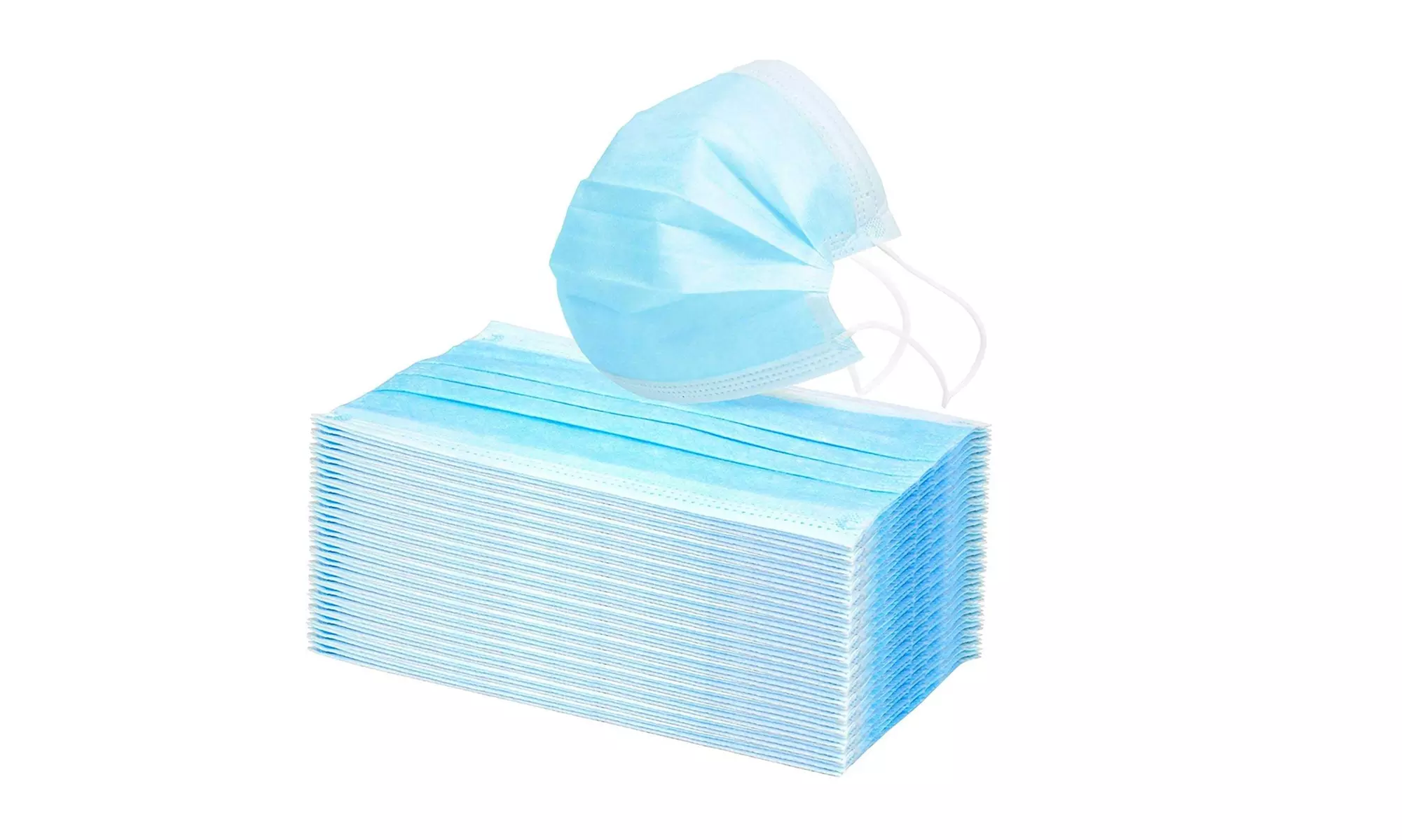 Disposable 3-Ply Non-Medical Face Masks with Elastic Earloop (Multi-Pack Options Available) - Primary Image