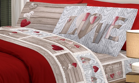 Completo lenzuola Shabby Love disponibile in 3 misure e 2 colori