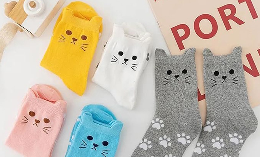 Image 5: Cat Themed Socks