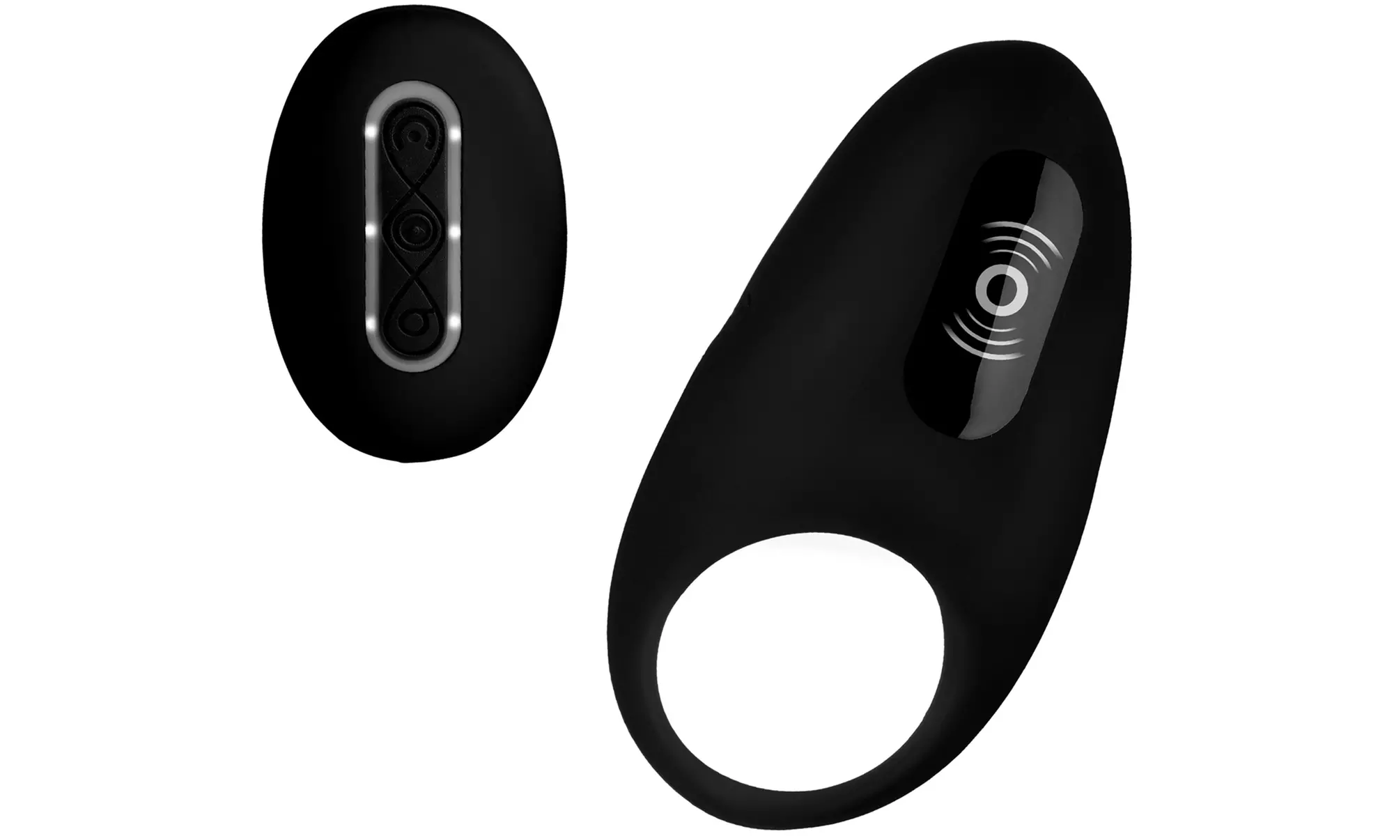 Silicone Vibrating C-Ring with Remote Control - Second Medium