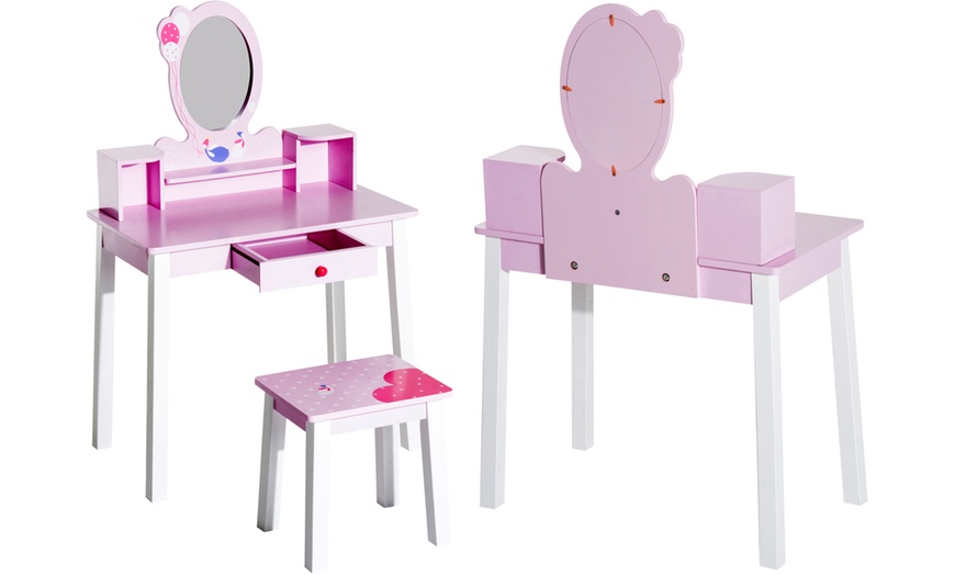 Image 4: Kids Pretend Play Vanity Table