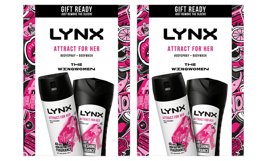 Image 3: Up to Four Lynx Attract For Her Body Spray and Wash Duo Gift Set