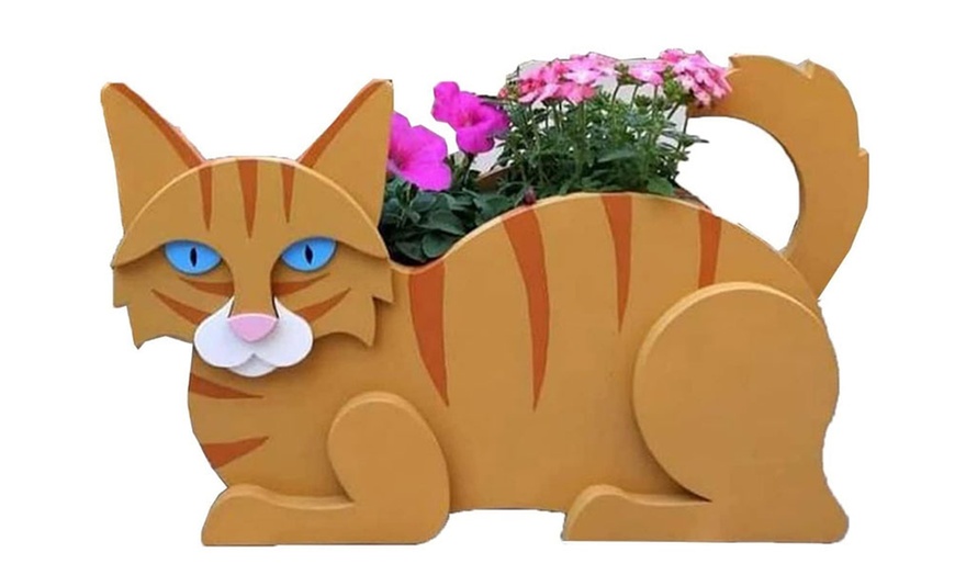 Image 10: Cat-Shaped Flower Pot Planter