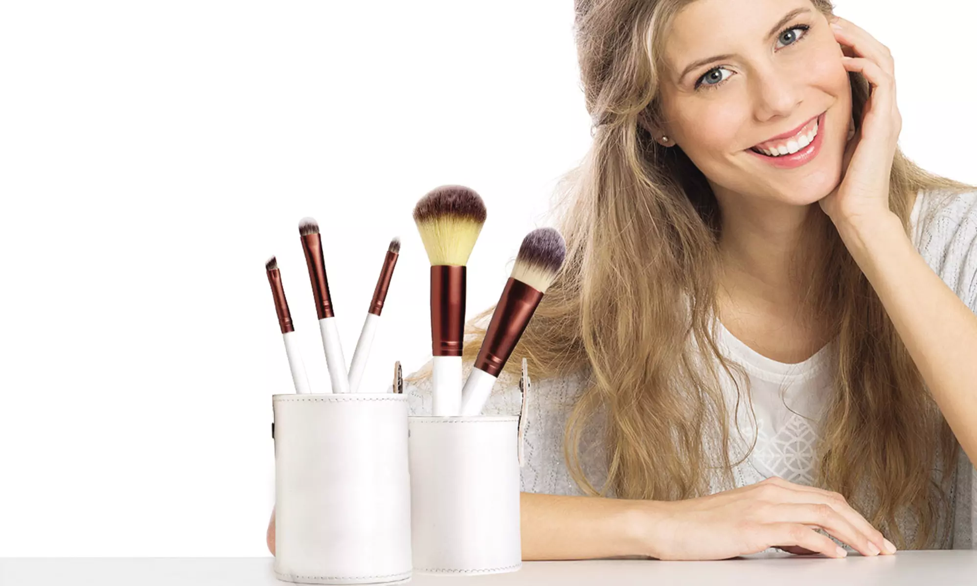 Premier Makeup Brush Set with Standing Case (6-Piece) - Primary Image