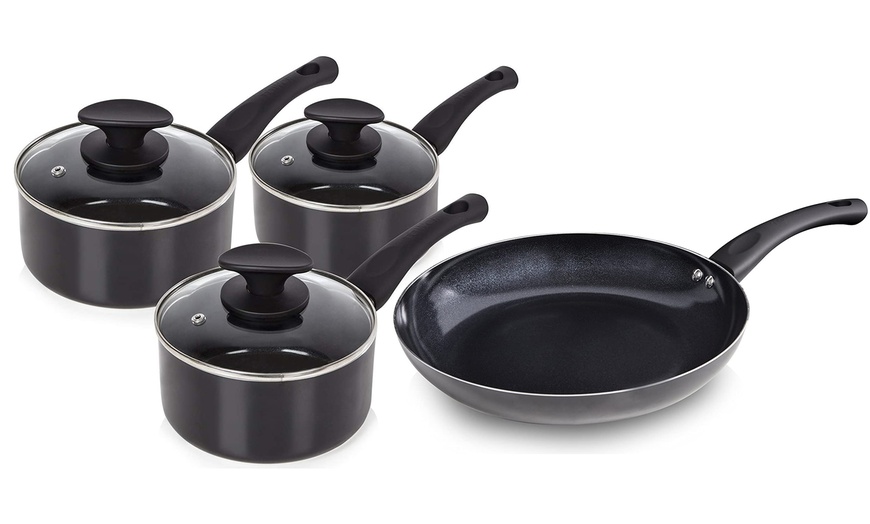 Image 1: Tower Ceramic 4-Piece Pan Set