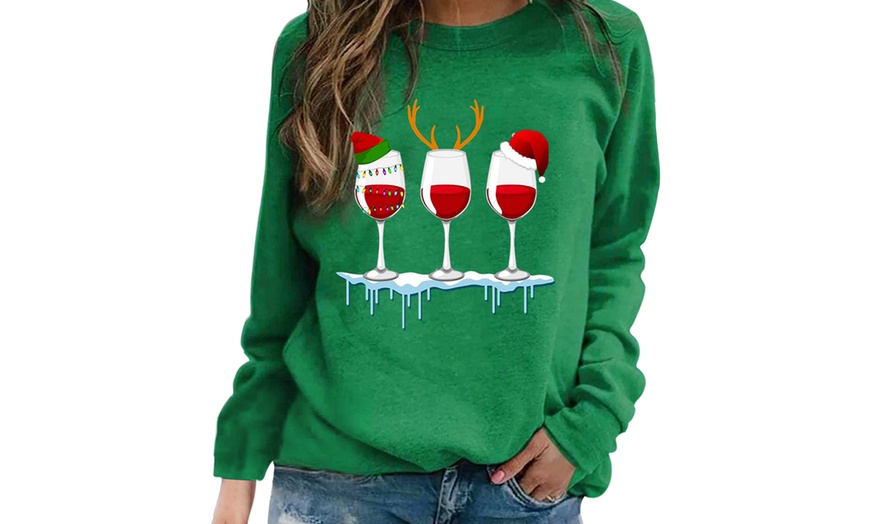 Image 5: Christmas Wine Glass Jumper