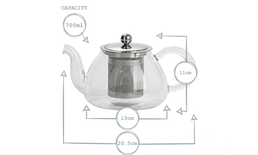 Image 24: Transparent Design Stainless Steel Infusion Chamber Teapot