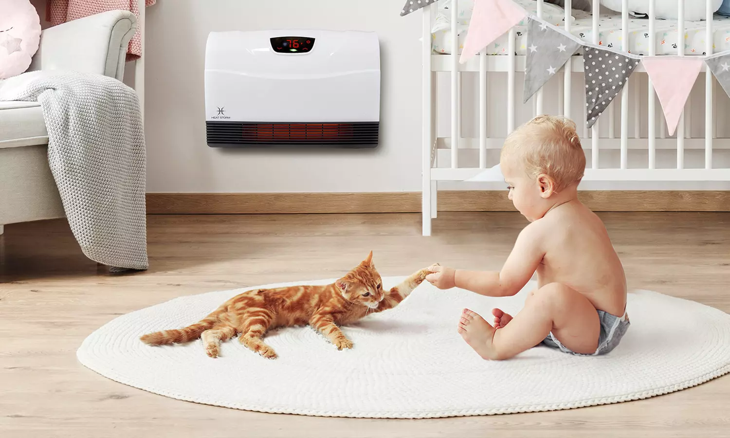 Heat Storm 1,500-Watt Wi-Fi Smart Deluxe Indoor Wall-Mounted Infrared Heater - Primary Image