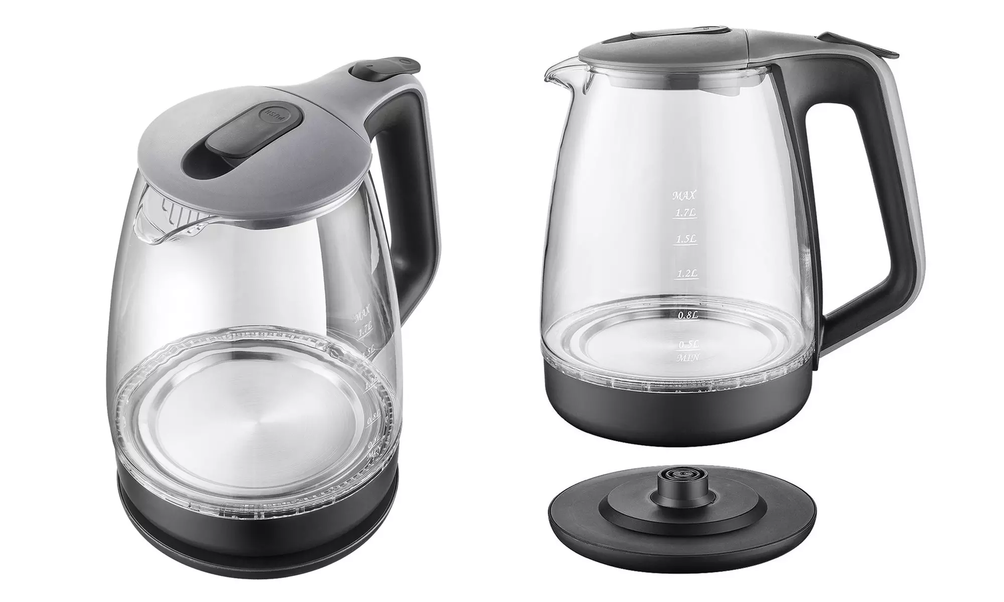 Bouilloire en verre à LED 1.7L Herzberg - Second Medium