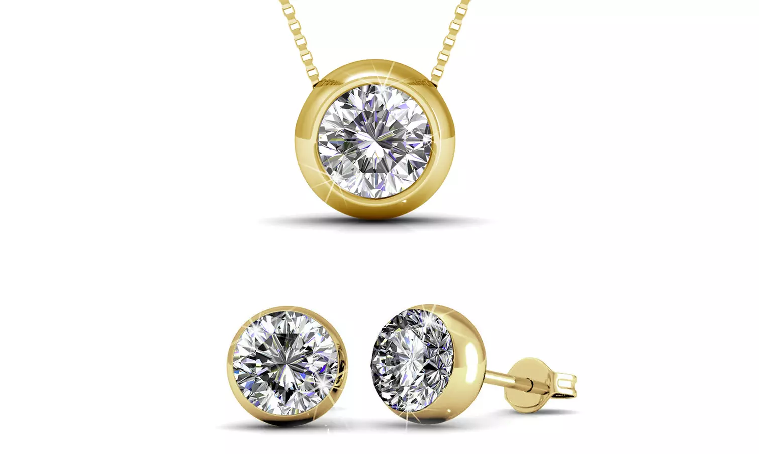 Collane, orecchini e bracciali con cristalli