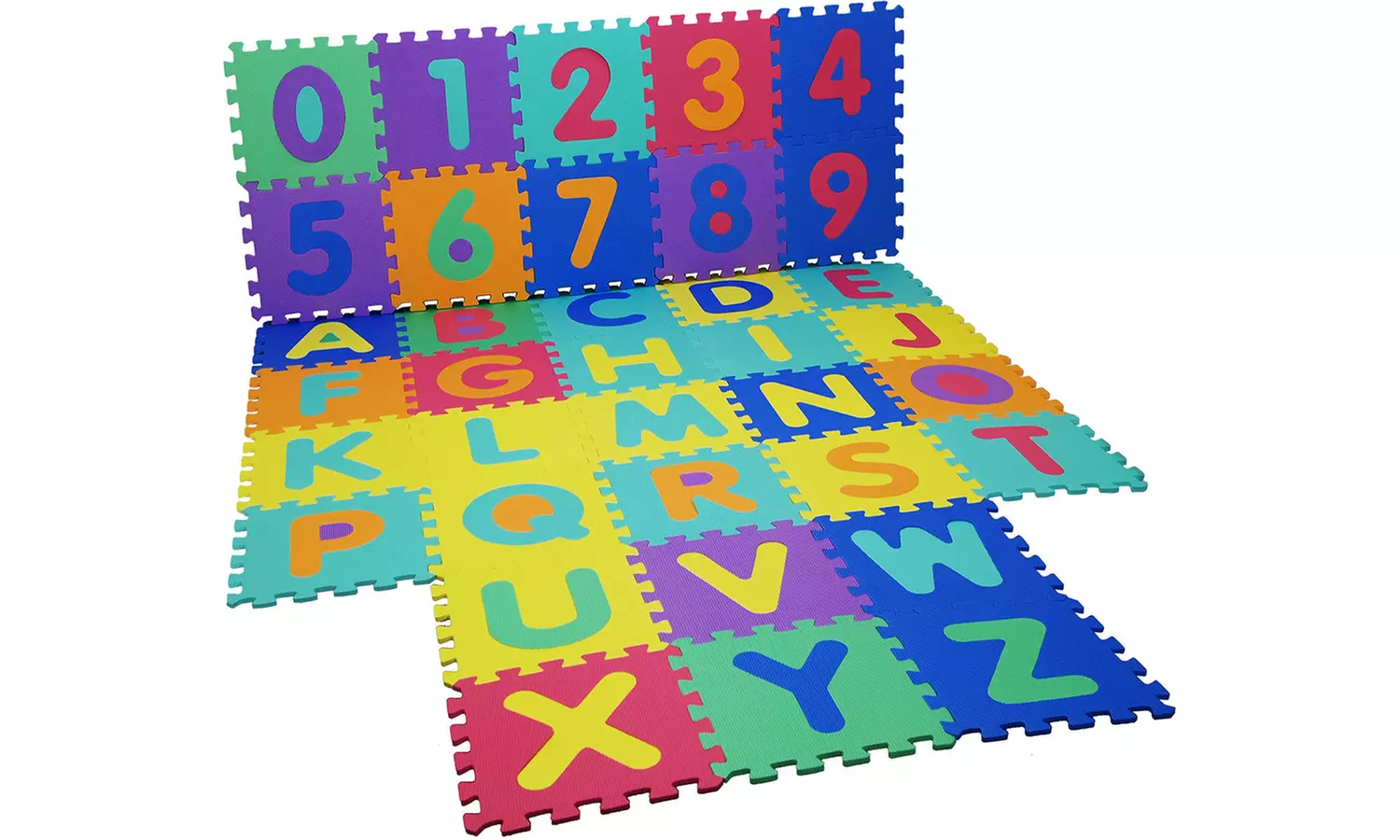One or Two 36-Piece Alphabet and Numbers Foam Puzzle Play Mats - Primary Image