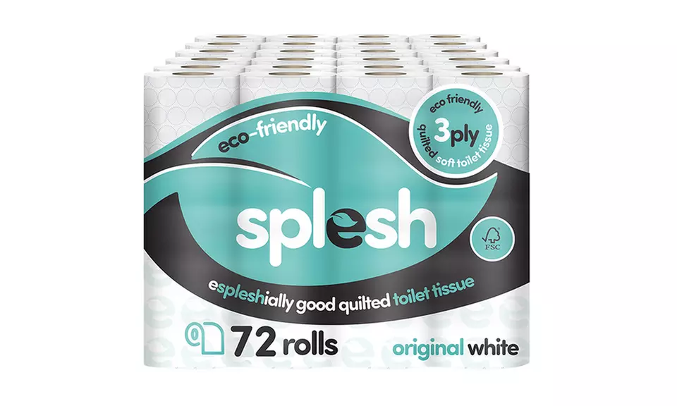 Splesh Toilet Roll, Soft & Quilted Eco-Friendly White