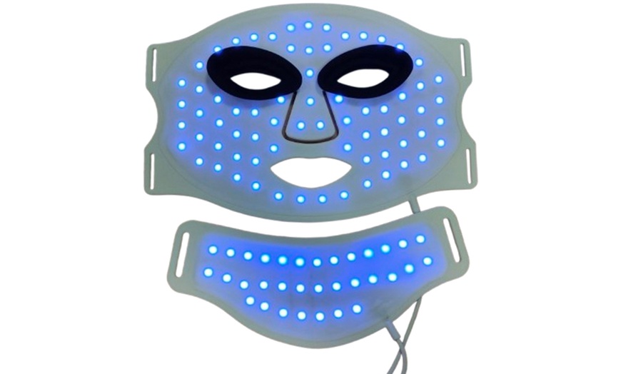 Image 2: Seven Coloured Light Therapy LED Face Neck Mask with Remote Control