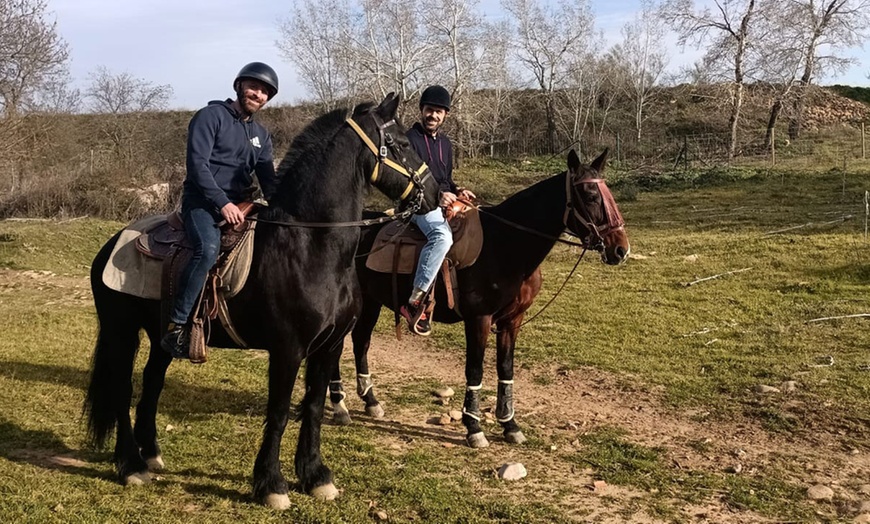 Image 1: Paseo a caballo de 1 hora con pincho y bebida para 2 o 4 personas