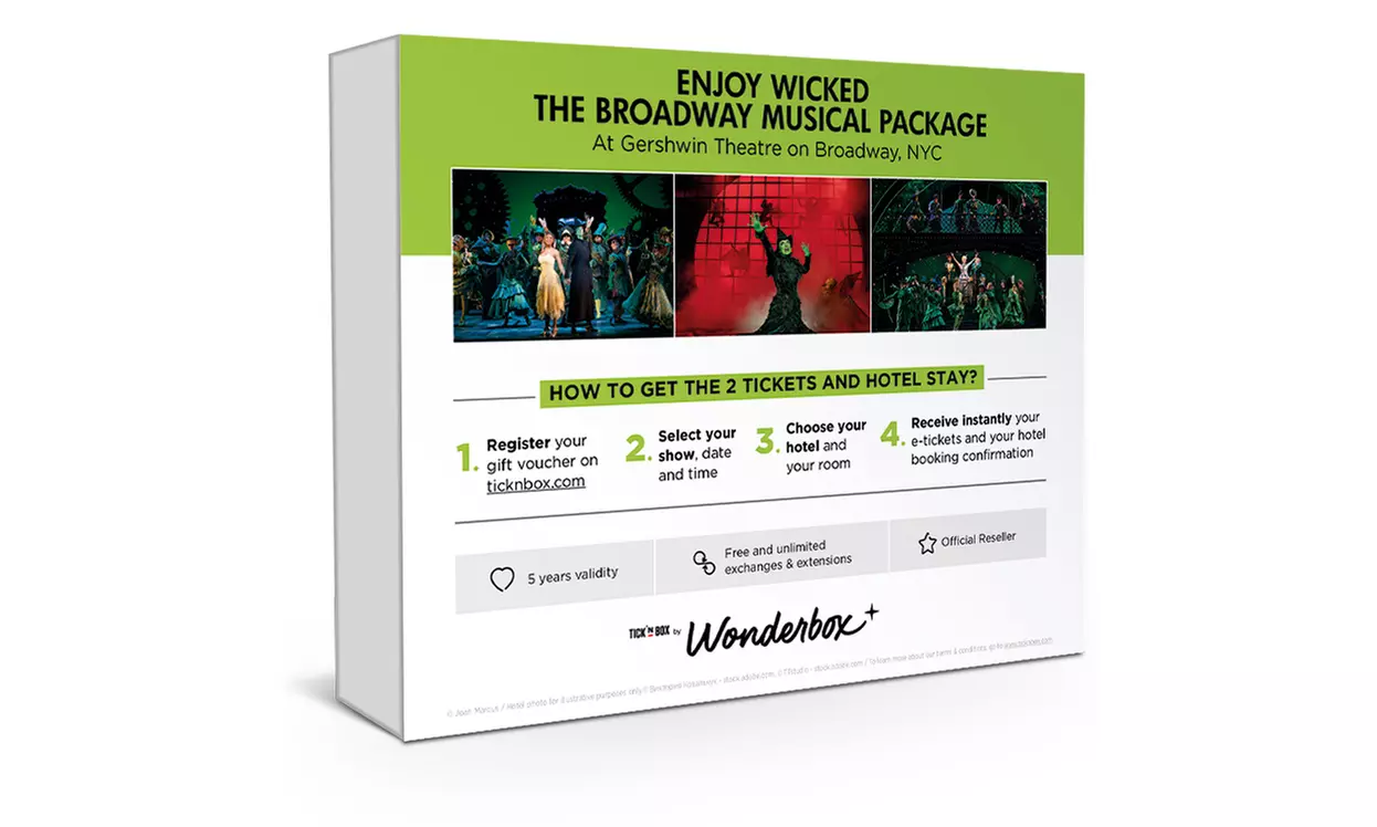 Two Tickets to Wicked The Musical on Broadway with Optional One Hotel Night in NYC  - Second Medium