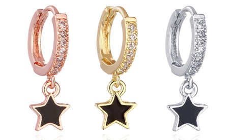 Mono orecchino con micro pendenti disponibile in 3 colori