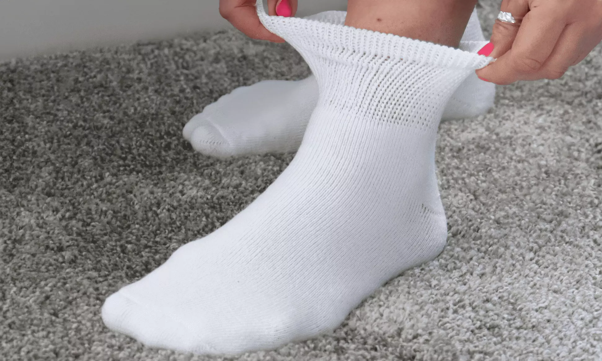 Special Essentials Extra Wide Top Ankle Diabetic Socks for Men & Women 6 Pairs - Primary Image