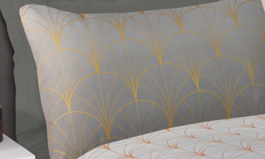 Image 6: Ombre Metallic Deco Duvet Cover Set