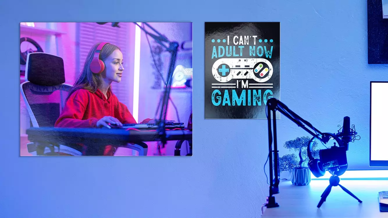 Moment op metaal: geprinte foto op aluminium