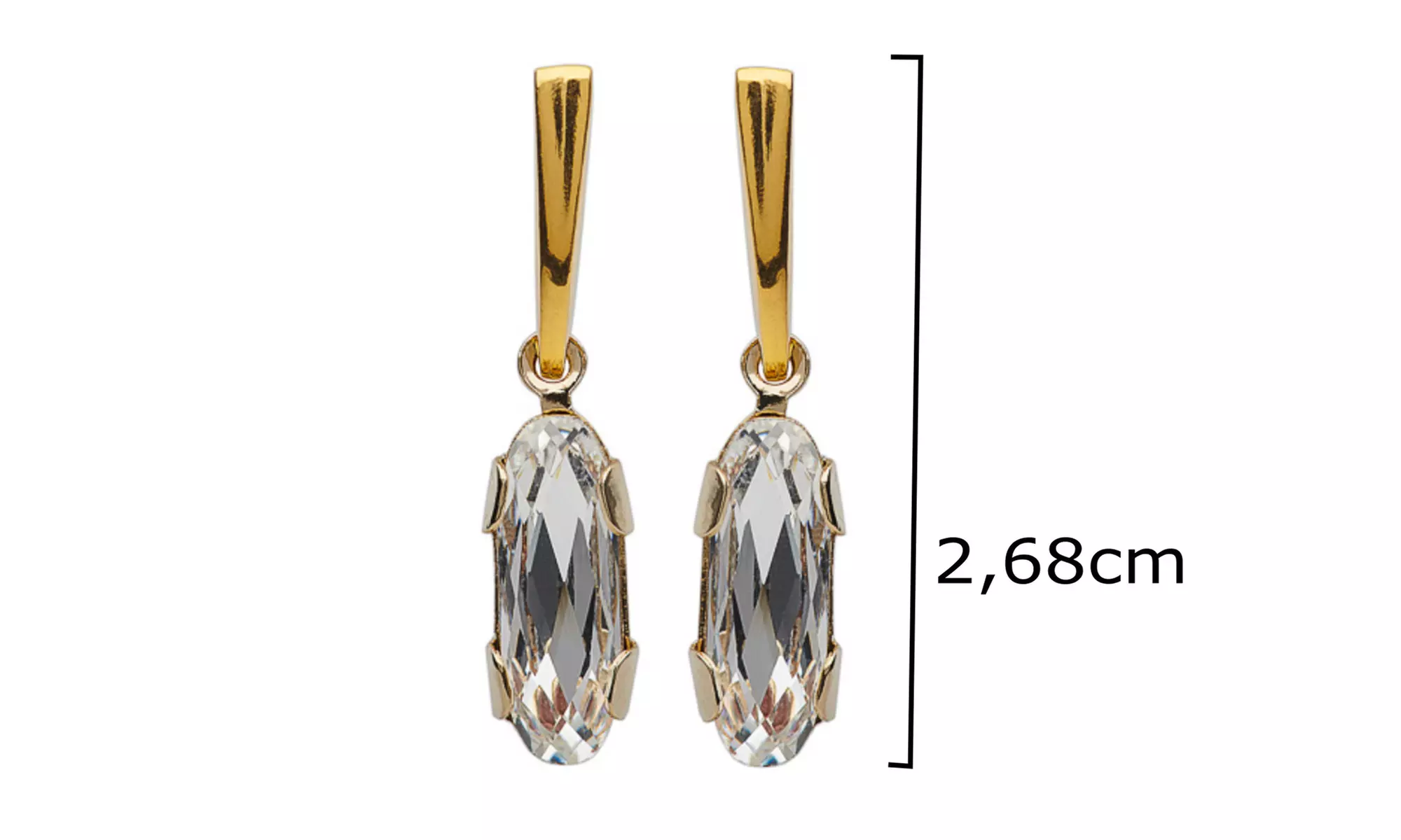 Oorbellen gemaakt met kristallen