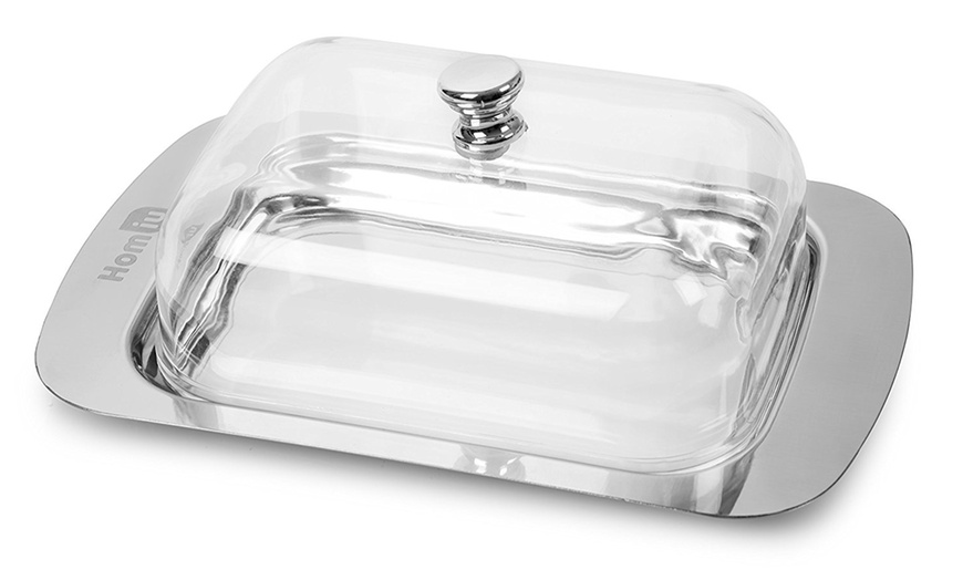 Image 2: Stainless Steel Butter Dish