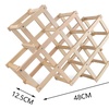 Image 3: Decorative Foldable Solid Wood Stackable Wine Rack