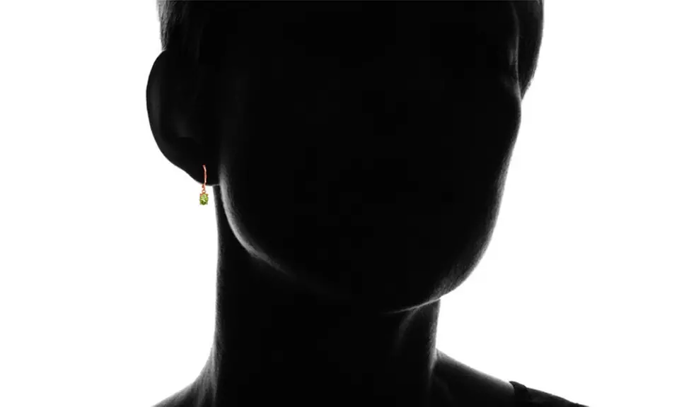 Rose Gold Flashed Sterling Silver Peridot 7x5mm Oval Dangle Leverback Earrings